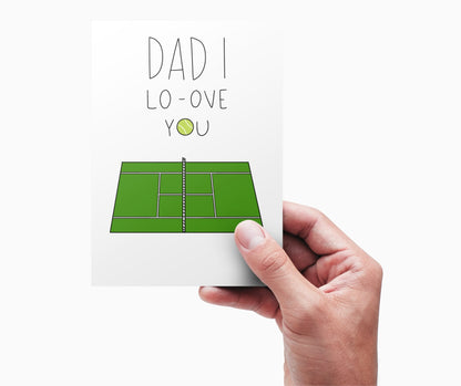 Father's Day Card Color - In Printable - Tennis - Plan with Inès