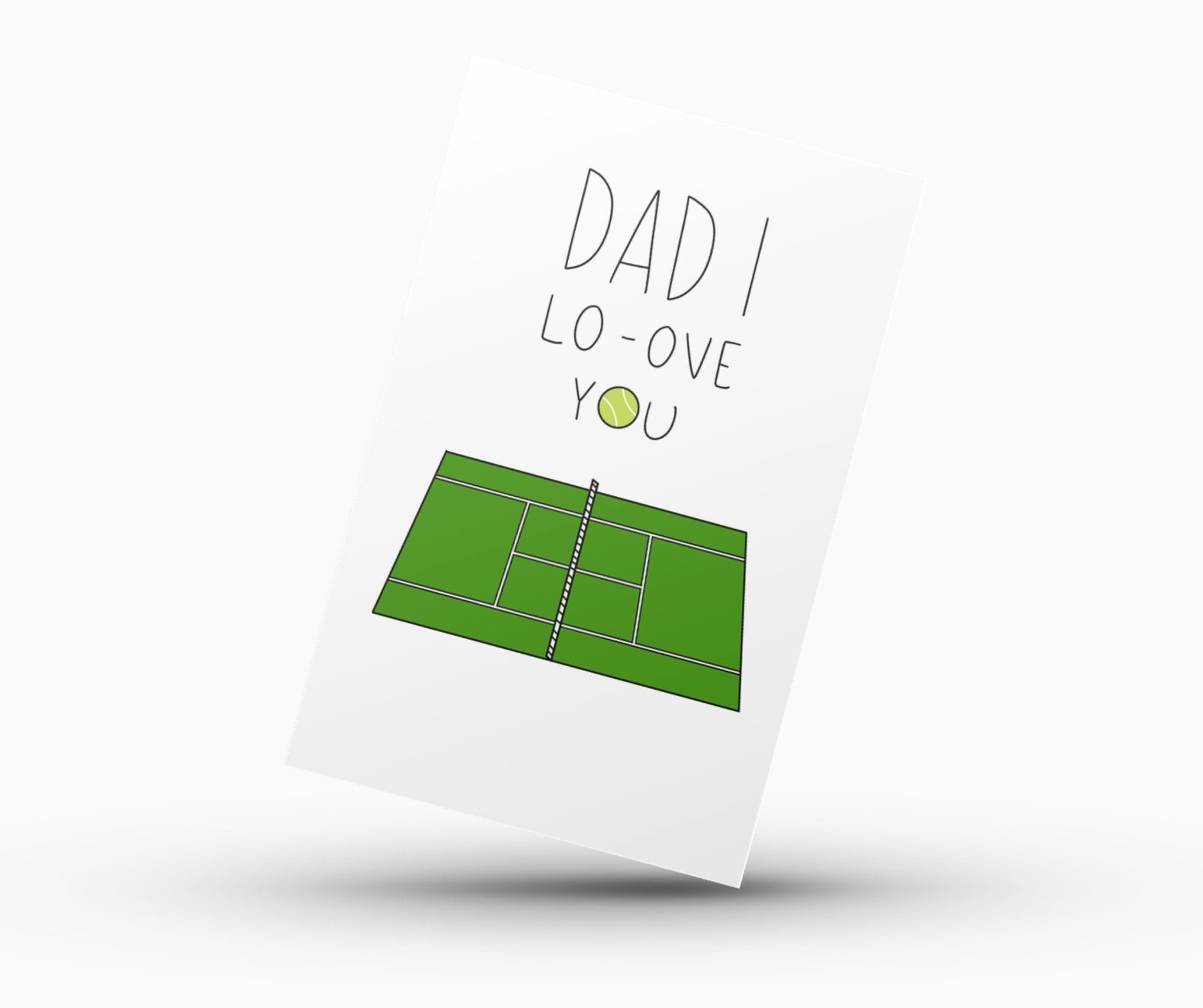 Father's Day Card Color - In Printable - Tennis - Plan with Inès