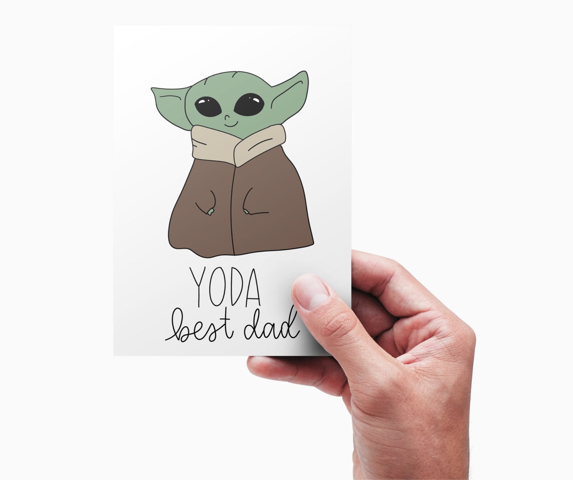 Father's Day Card Color - In Printable - Yoda - Plan with Inès