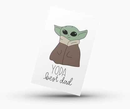 Father's Day Card Color - In Printable - Yoda - Plan with Inès