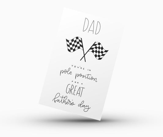 Father's Day Card Printable - Racing - Plan with Inès