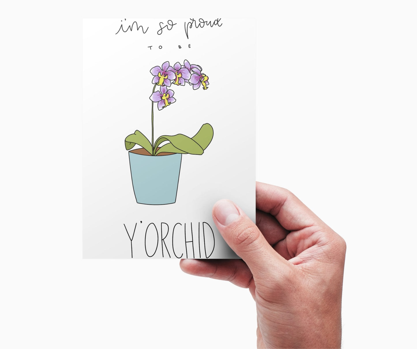 Father's Day + Mother's Day Orchid Coloring Card - Plan with Inès