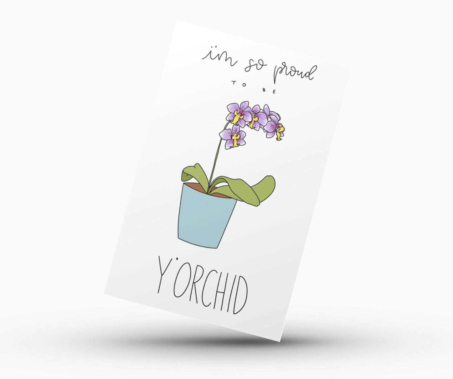 Father's Day + Mother's Day Orchid Coloring Card - Plan with Inès