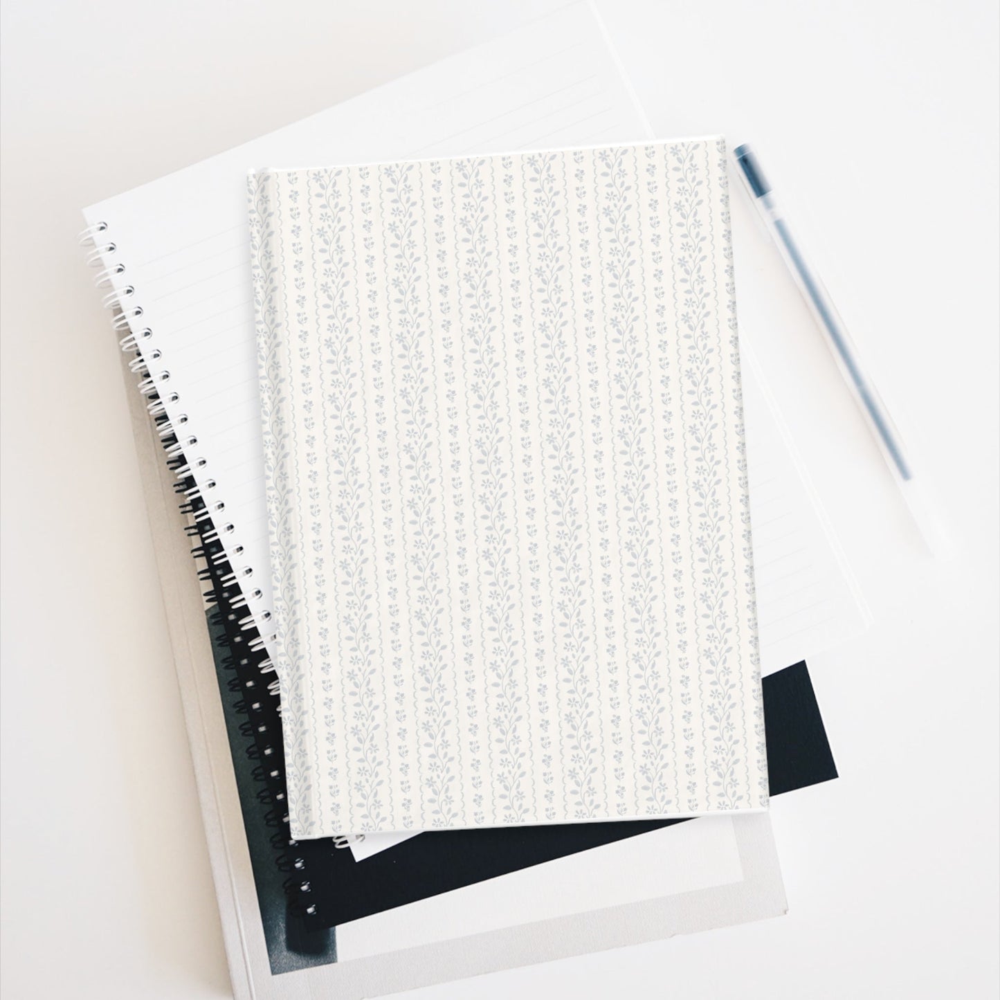 Francesca Pattern Vintage Floral Ruled Notebook - Plan with Inès