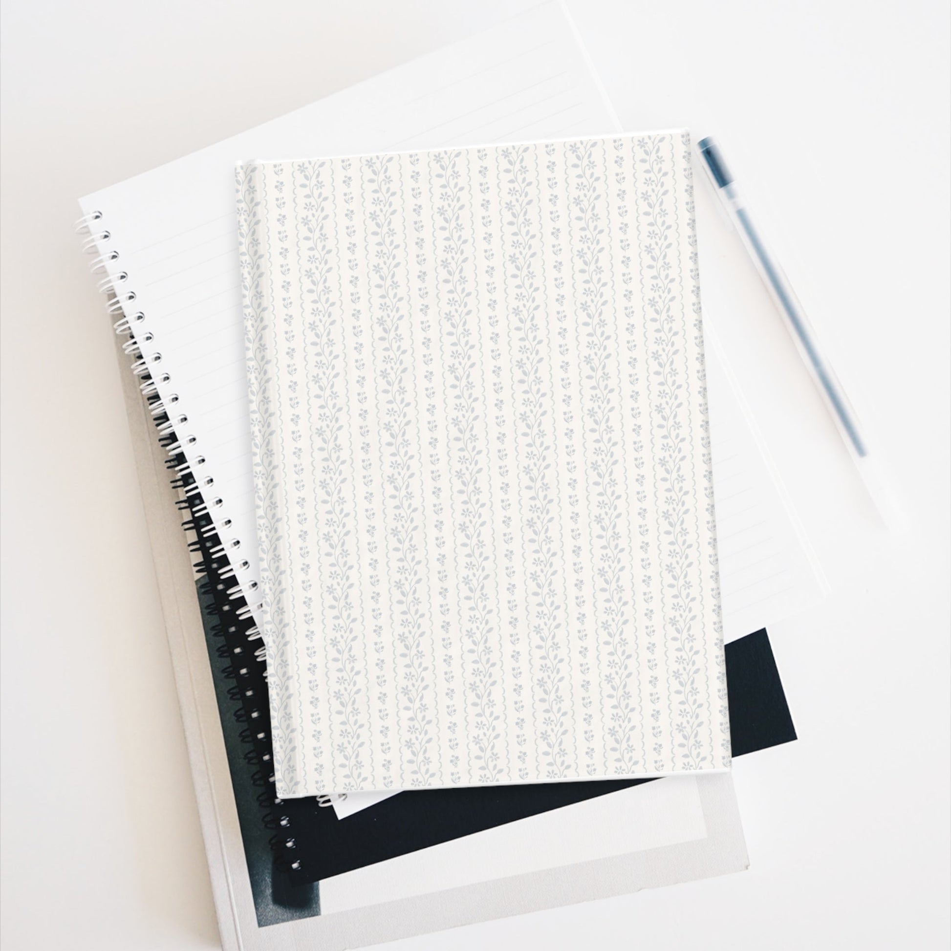 Francesca Pattern Vintage Floral Ruled Notebook - Plan with Inès