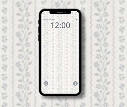 Francesca Vintage Phone Wallpaper Pattern - Plan with Inès