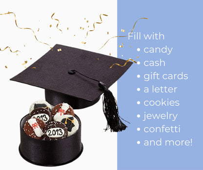 Graduation Cap Card Gift Box - DIY Instructions and Printout - Plan with Inès