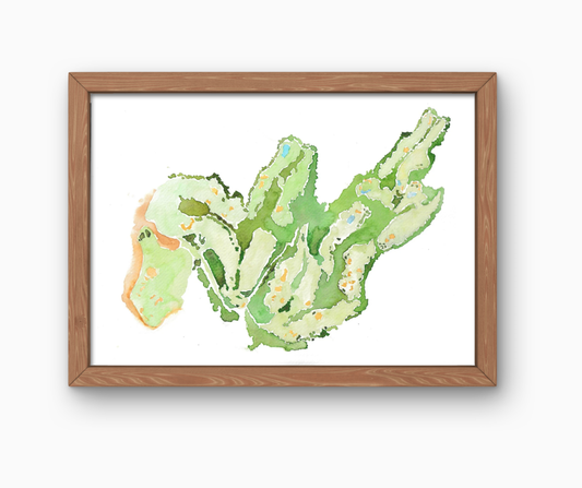 Custom Hand-Painted Golf Course Artwork