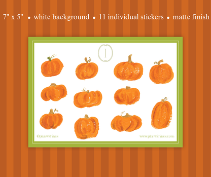 Halloween Pumpkins Sticker Sheet