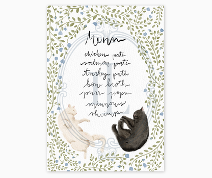 Digital Custom Hand-Drawn Pet Menu