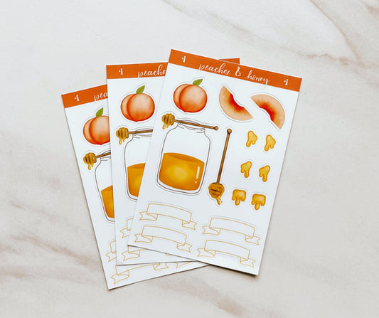 Peaches and Honey sticker sheet - Plan with Inès