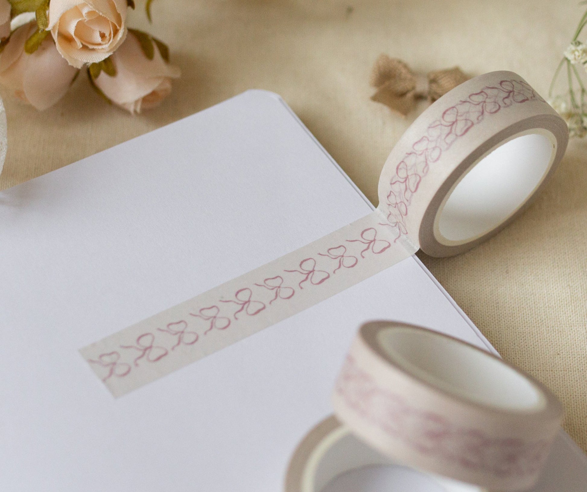 Pink Coquette Bow Washi Tape - Plan with Inès