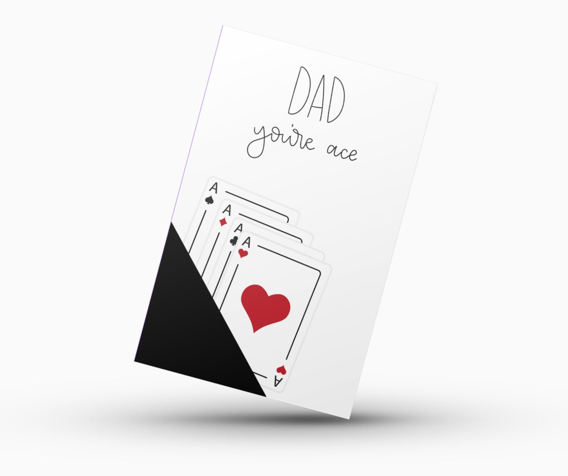 Poker Father's Day Card DIY Instructions and Printout – Plan