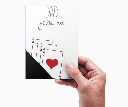 Poker Father's Day Card - DIY Instructions and Printout - Plan with Inès