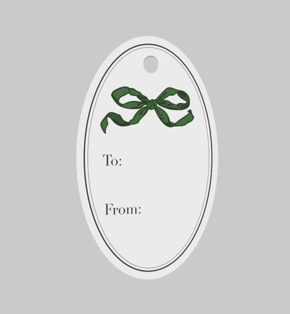 Green Bow Gift Tags