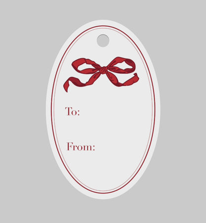 Red Bow Gift Tags