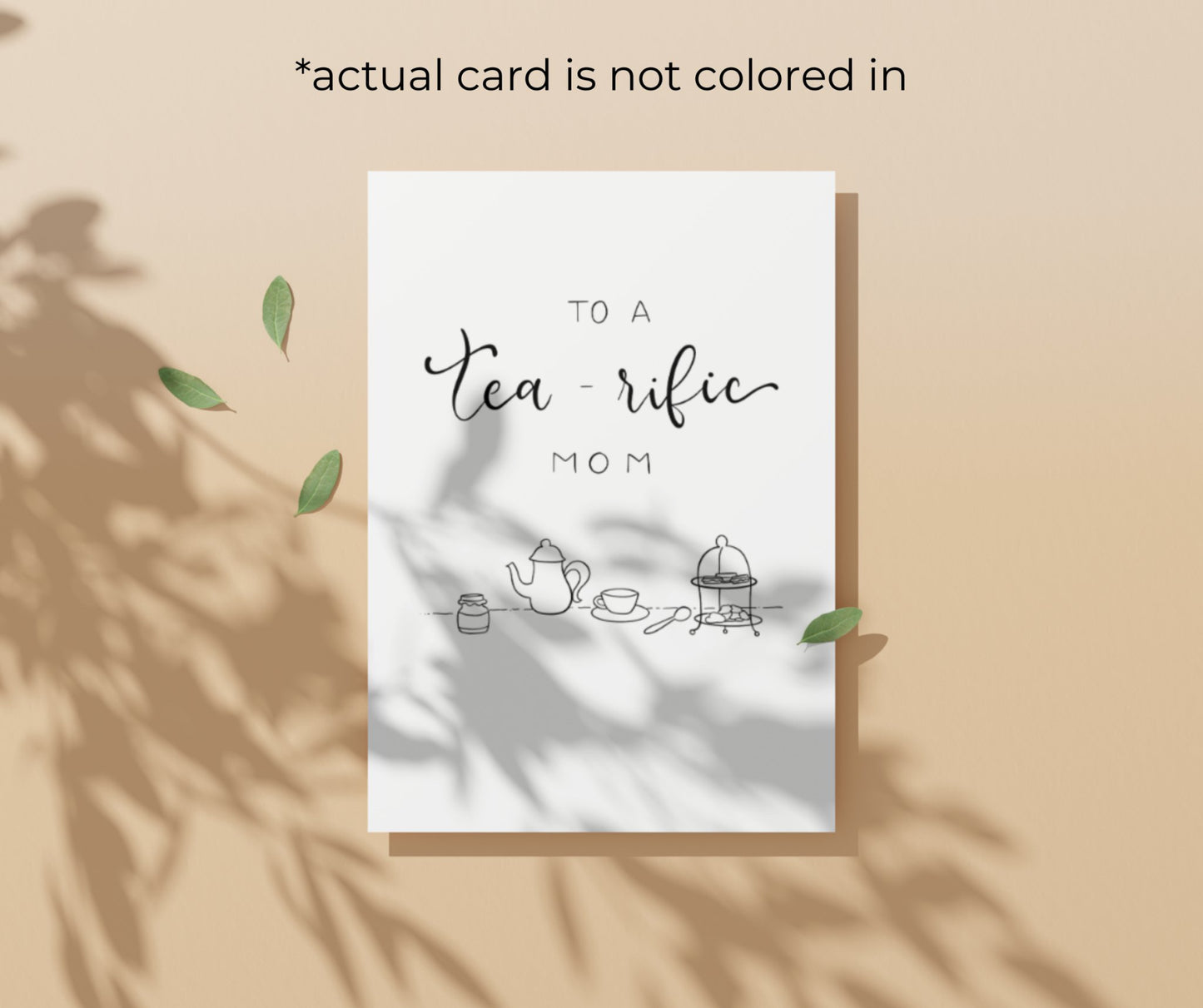 Tea Time Mother's Day Coloring Card - Plan with Inès