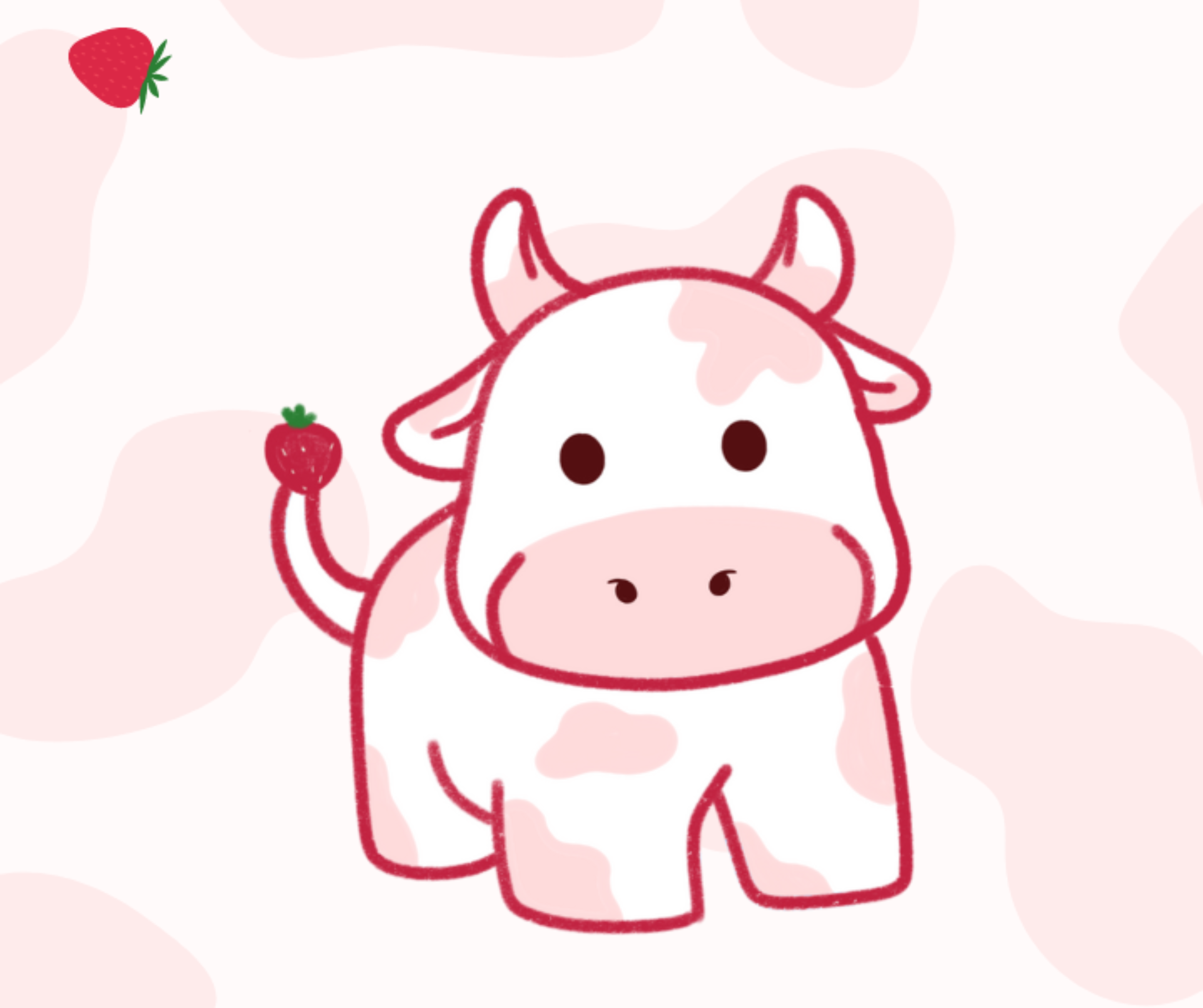 Strawberry Cow Wallpaper  Download to your mobile from PHONEKY