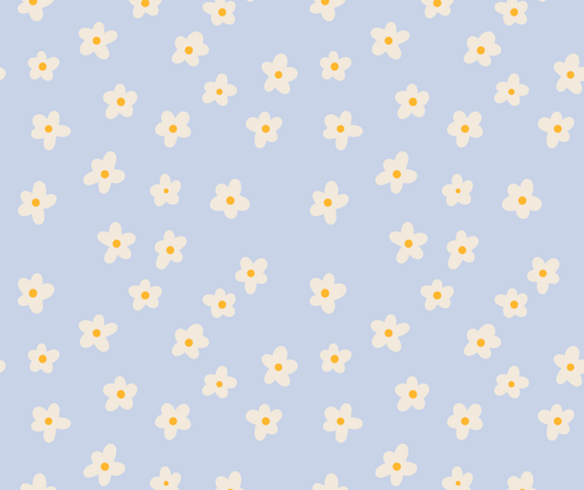 Floral Phone Wallpaper in Light Blue